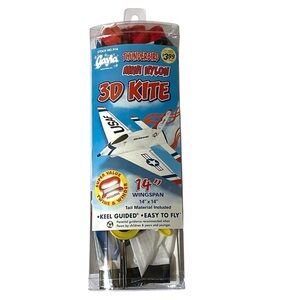 Sealed Old Stock GAYLA Thunderbird KITES 3-D Nylon 14” Wingspan Red White Blue